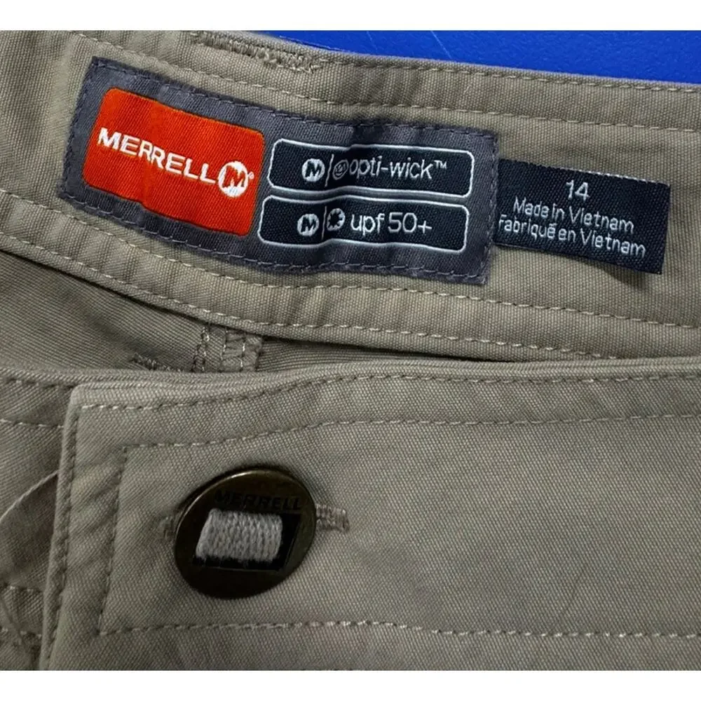 Merrell Opti-Wick UPF 50 Womens Size 14 Green Pants 100% Nylon - Picture 2 of 7